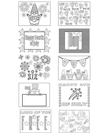 Fourth of July Printable Coloring Pages